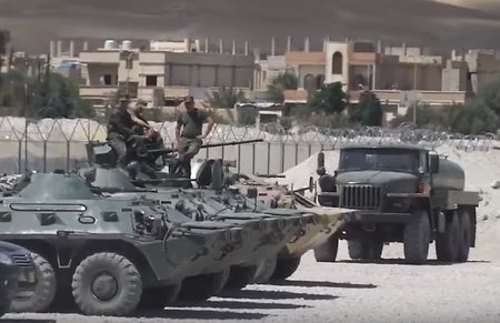 Russian combat equipment captured on video in Palmyra